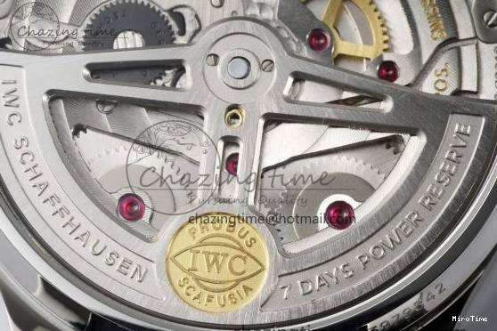 MIROTIME 0316 ZeroBulk Portuguese Real PR IW500715 SS AZF 1:1 Best Edition White Blue Dial on Blue Leather Strap A 7034